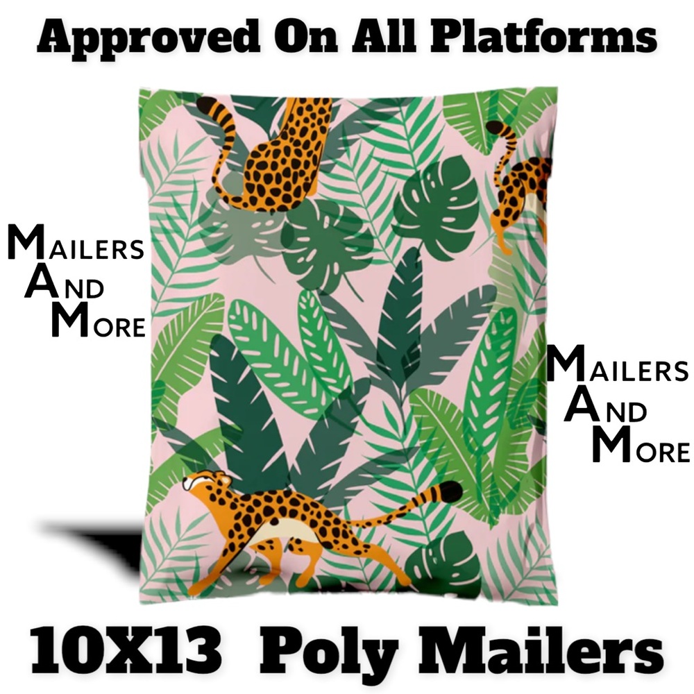 25 10X13 Poly Mailers, Cheetahs, Shipping Envelopes PRICE IS FIRM - Picture 9 of 9